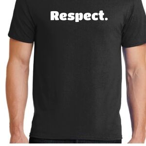 Men's Black 'Respect' Short Sleeve Tee